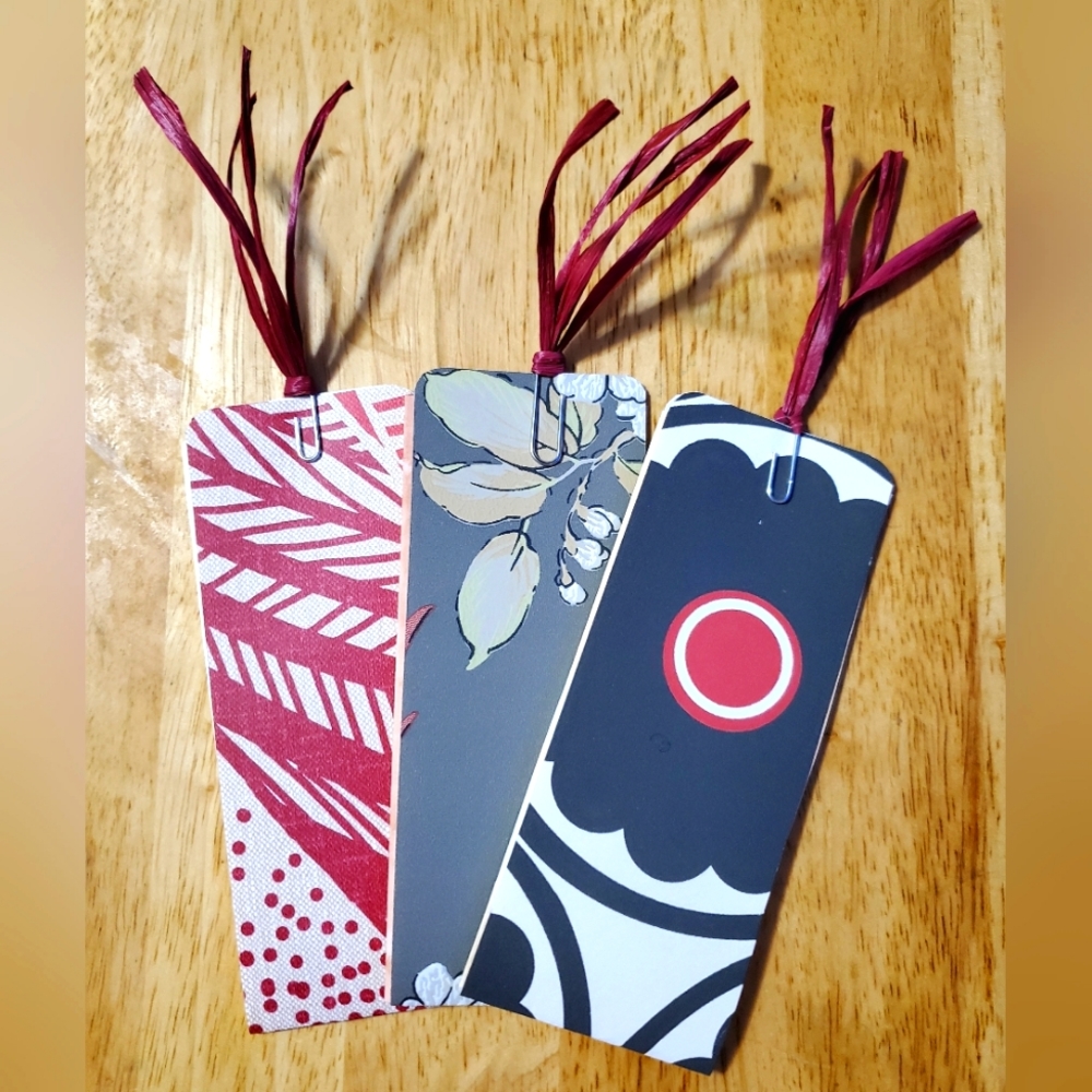 🙏 HAND CRAFTED Set of 3 hidden journal paper bookmarks